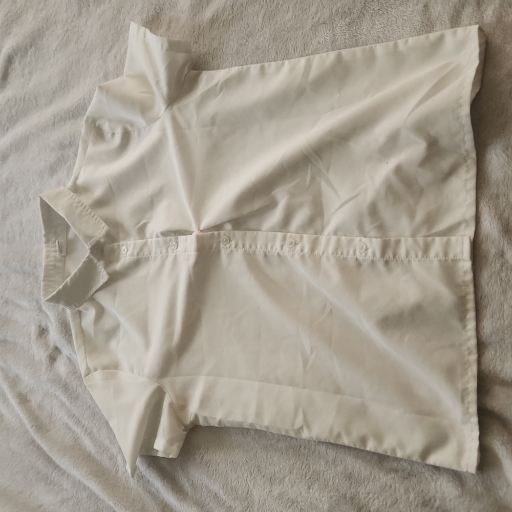 SHEIN white button up shirt